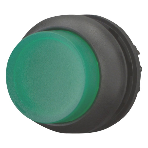 Bouton-poussoir lumineux, saillant, vert, à accrochage (M22S-DRLH-G)