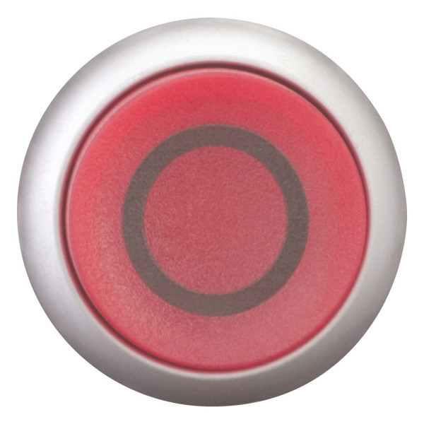 Bouton-poussoir lumineux, saillant, rouge 0, à accrochage (M22-DRLH-R-X0)