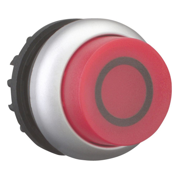 Bouton-poussoir lumineux, saillant, rouge 0, à accrochage (M22-DRLH-R-X0)