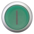 Bouton-poussoir lumineux, saillant, vert i, à accrochage (M22-DRLH-G-X1)