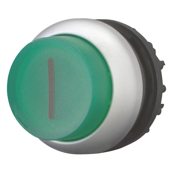 Bouton-poussoir lumineux, saillant, vert i, à accrochage (M22-DRLH-G-X1)