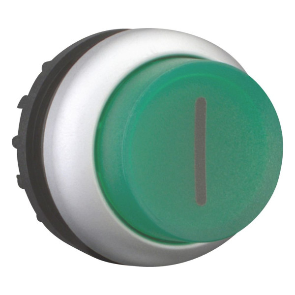 Bouton-poussoir lumineux, saillant, vert i, à accrochage (M22-DRLH-G-X1)