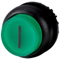 Bouton-poussoir lumineux, saillant, vert i, à accrochage (M22S-DRLH-G-X1)