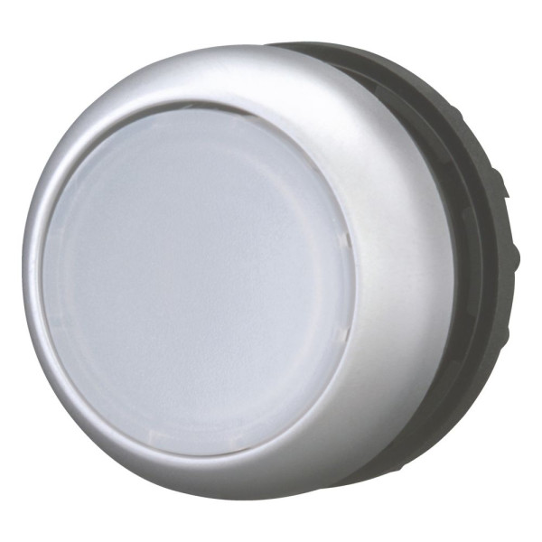 Bouton-poussoir lumineux, plat, blanc, à rappel (M22-DL-W)