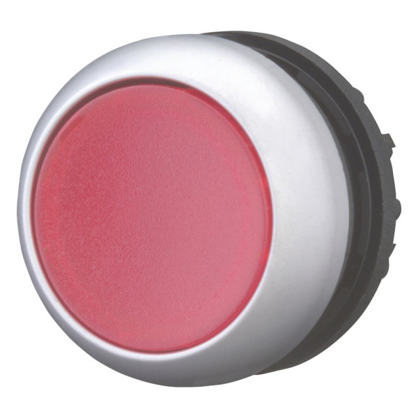 Bouton-poussoir lumineux, plat, rouge, à rappel (M22-DL-R)