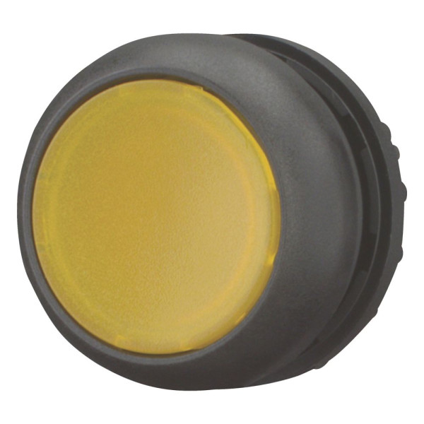 Bouton-poussoir lumineux, plat, jaune, à rappel (M22S-DL-Y)