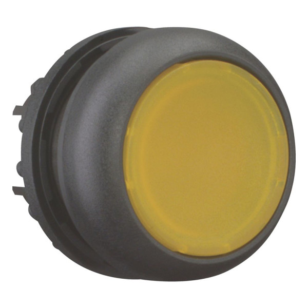 Bouton-poussoir lumineux, plat, jaune, à rappel (M22S-DL-Y)