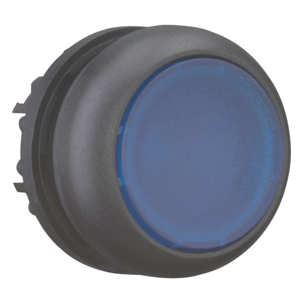 Bouton-poussoir lumineux, plat, bleu, à rappel (M22S-DL-B)