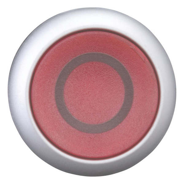 Bouton-poussoir lumineux, plat, rouge 0, à rappel (M22-DL-R-X0)