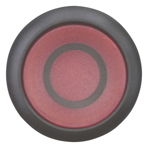 Bouton-poussoir lumineux, plat, rouge 0, à rappel (M22S-DL-R-X0)