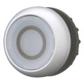 Bouton-poussoir lumineux, plat, blanc 0, à rappel (M22-DL-W-X0)