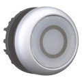 Bouton-poussoir lumineux, plat, blanc 0, à rappel (M22-DL-W-X0)