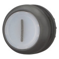 Bouton-poussoir lumineux, plat, blanc i, à rappel (M22S-DL-W-X1)