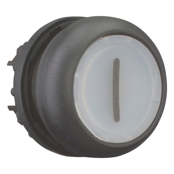 Bouton-poussoir lumineux, plat, blanc i, à rappel (M22S-DL-W-X1)