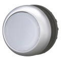 Bouton-poussoir lumineux, plat, blanc, à accrochage (M22-DRL-W)