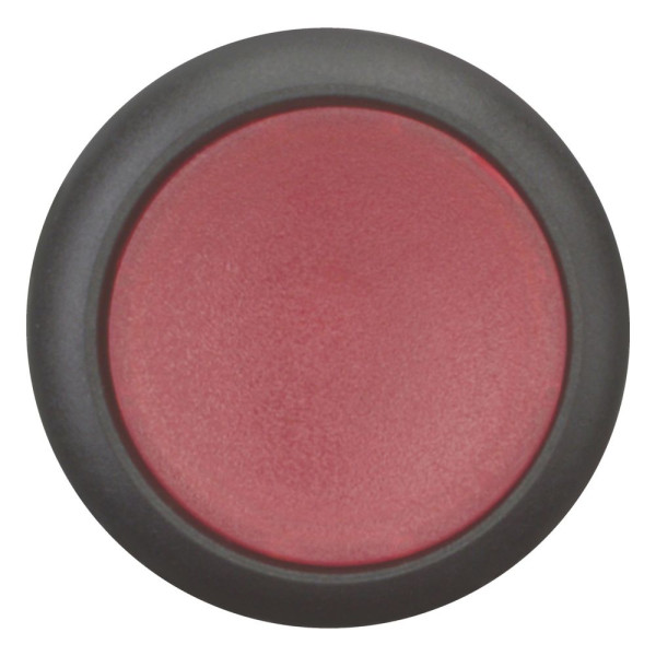 Bouton-poussoir lumineux, plat, rouge, à accrochage (M22S-DRL-R)