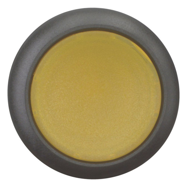 Bouton-poussoir lumineux, plat, jaune, à accrochage (M22S-DRL-Y)