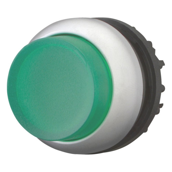 Bouton-poussoir lumineux, saillant, vert, à rappel (M22-DLH-G)