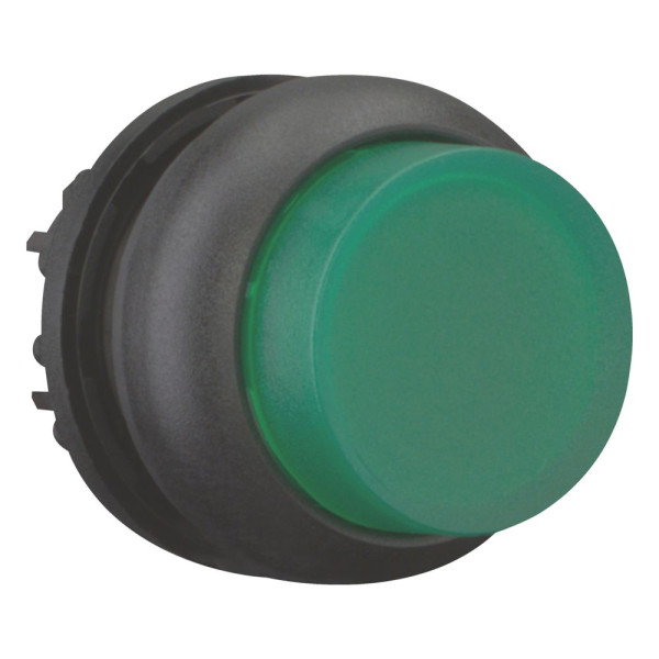 Bouton-poussoir lumineux, saillant, vert, à rappel (M22S-DLH-G)