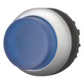 Bouton-poussoir lumineux, saillant, bleu, à rappel (M22-DLH-B)