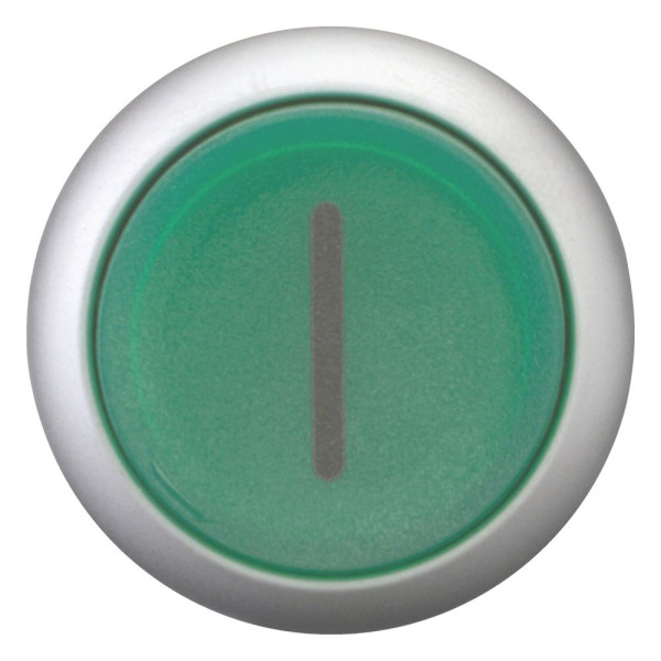 Bouton-poussoir lumineux, saillant, vert i, à rappel (M22-DLH-G-X1)