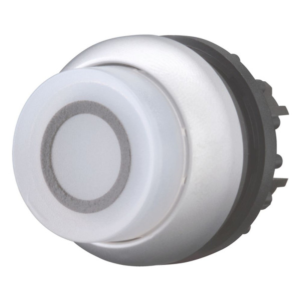 Bouton-poussoir lumineux, saillant, blanc 0, à rappel (M22-DLH-W-X0)