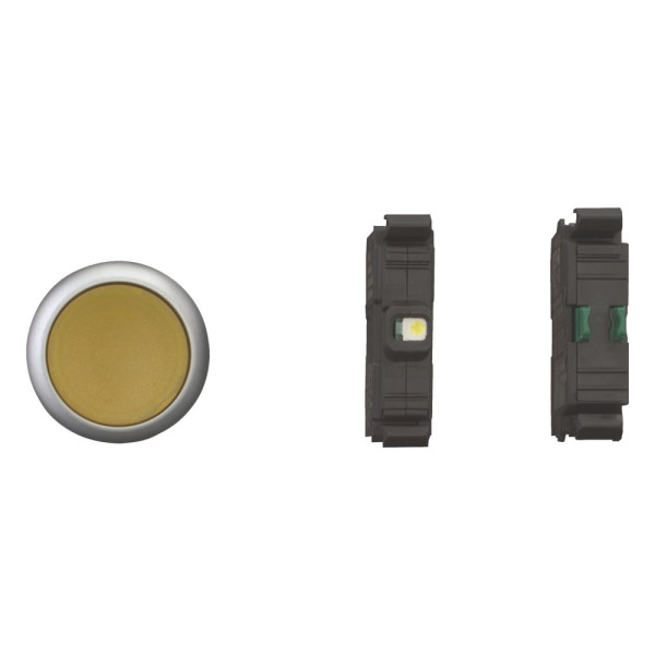 Bouton-poussoir lumineux; appareil complet (m22-dl-y-k10led230-bvp)