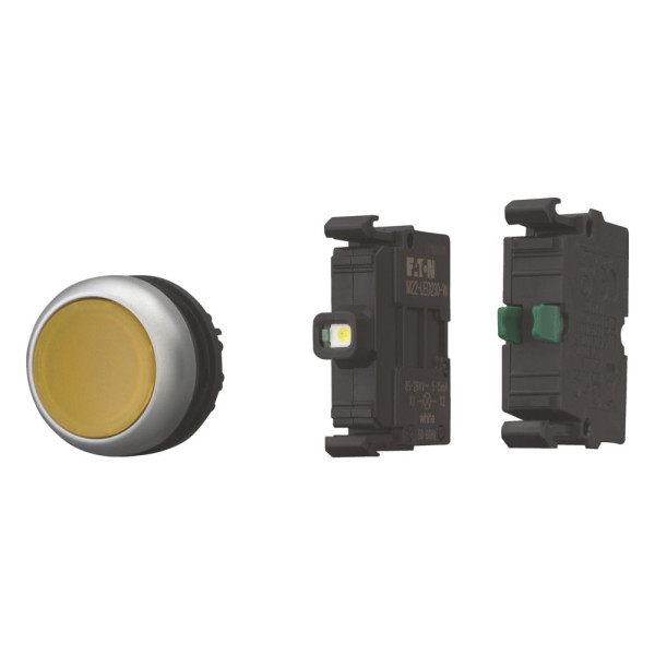 Bouton-poussoir lumineux; appareil complet (m22-dl-y-k10led230-bvp)