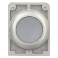 Bouton poussoir lumineux, 30mm, flush, a rappel,blanc, sans inscription (M30C-FDL-W)