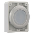 Bouton poussoir lumineux, 30mm, flush, a rappel,blanc, sans inscription (M30C-FDL-W)