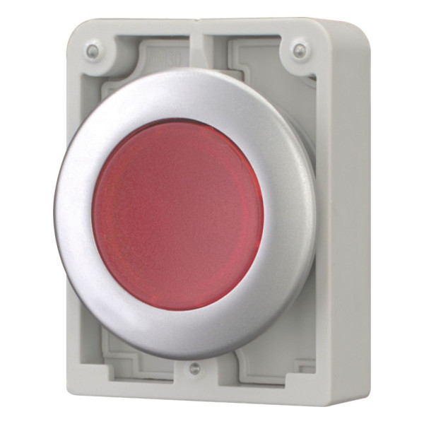 Bouton poussoir lumineux, 30mm, flush, a rappel,rouge, sans inscription (M30C-FDL-R)