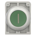 Bouton poussoir, 30mm, flush, à accroch vert, avec inscription  (M30C-FDR-G-X1)