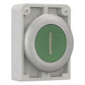 Bouton poussoir, 30mm, flush, à accroch vert, avec inscription  (M30C-FDR-G-X1)