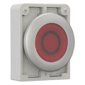 Bouton poussoir lumineux, 30mm, flush, à accroch rouge, avec inscription  (M30C-FDRL-R-X0)