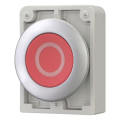 Bouton poussoir, 30mm, flush, a rappel,rouge, avec inscription  (M30C-FD-R-X0)