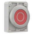 Bouton poussoir, 30mm, flush, a rappel,rouge, avec inscription  (M30C-FD-R-X0)