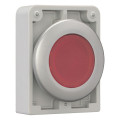 Bouton poussoir lumineux, 30mm, flush, à accroch rouge, sans inscription (M30C-FDRL-R)