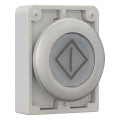 Bouton poussoir lumineux, 30mm, flush, a rappel,blanc, avec inscription  (M30C-FDL-W-X100)