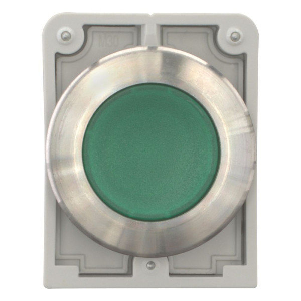 Bouton-poussoir lumin.,30mm affleur.vert (M30I-FDL-G)