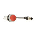 Bouton-poussoir affleurant; à accroch; rouge; 1 nc; câble 0,5m + connecteur m12a (C22-DR-R-K01-P3)