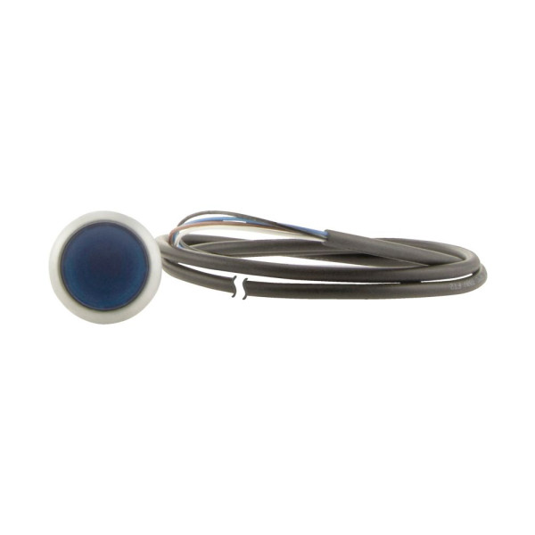 Bouton-pous.lum.,24v,1f,bleu,3,5m,ouvert (C22-DL-B-K10-24-P65)