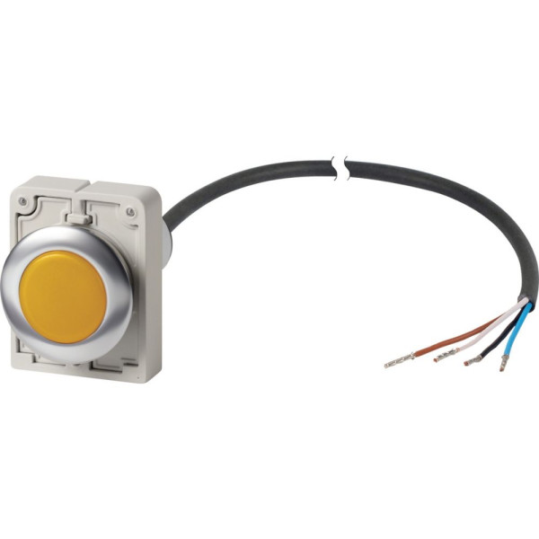 Voyant lumineux, jaune, 24 v ac/dc, cable extrémité ouverte, 4-pole, 3.5 m (C30C-FL-Y-24-P65)