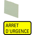 Étiquette à encliqueter, jaune, arret d'urgence (399SQ25)