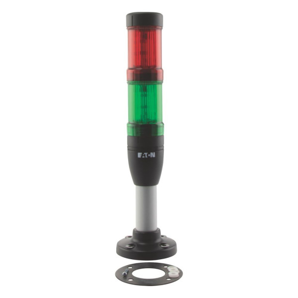 Ensemble, rouge - vert, led, 24 v, avec base 100 mm (SL4-100-L-RG-24LED)