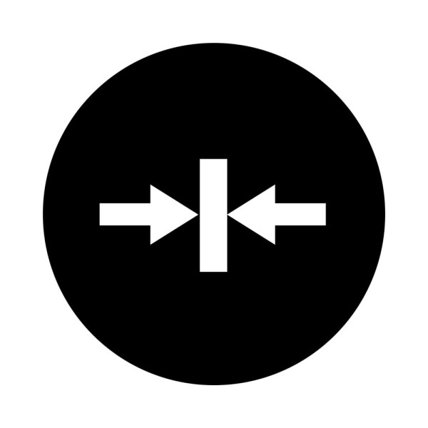 Étiquette, bouton ' coup de poing ' noir, symbole serrage (M22-XDP-S-X14)