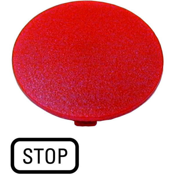 Étiquette, bouton ' coup de poing ' rouge, stop (M22-XDP-R-GB0)