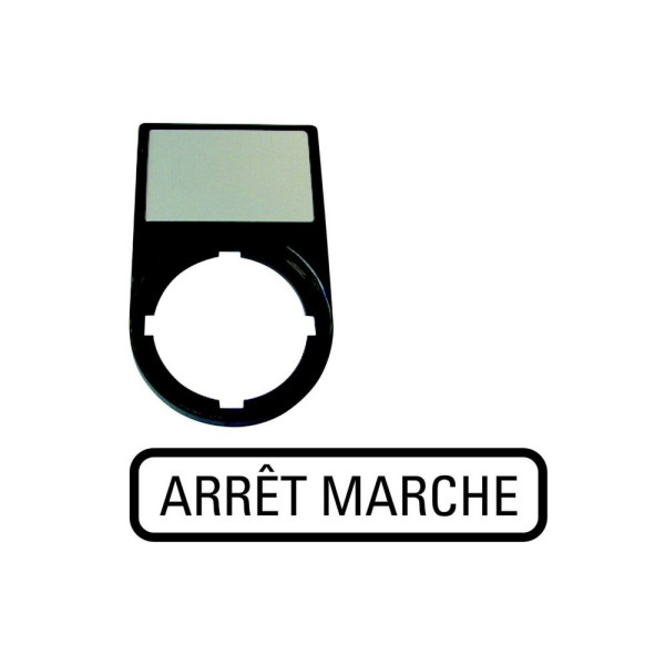 Support, +étiquette, arret marche (M22S-ST-F10)