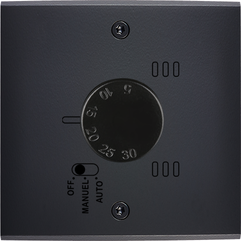 Façade laiton noir simple thermostat a vis (187-408)