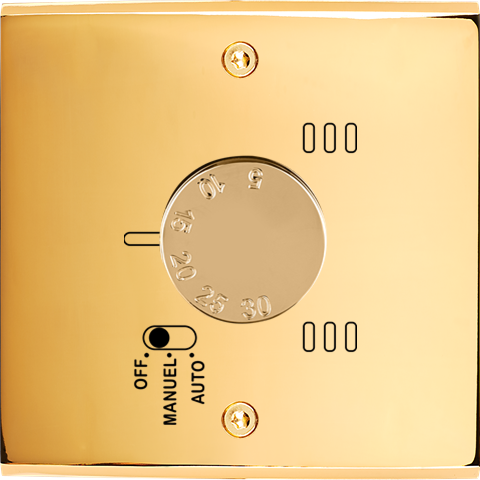 Façade laiton or miroir simple thermostat a vis (187-421)