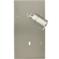 Façade Confidence Laiton  Nickel Satiné double verticale 1 basculeur + SPOT 360° (222-418)